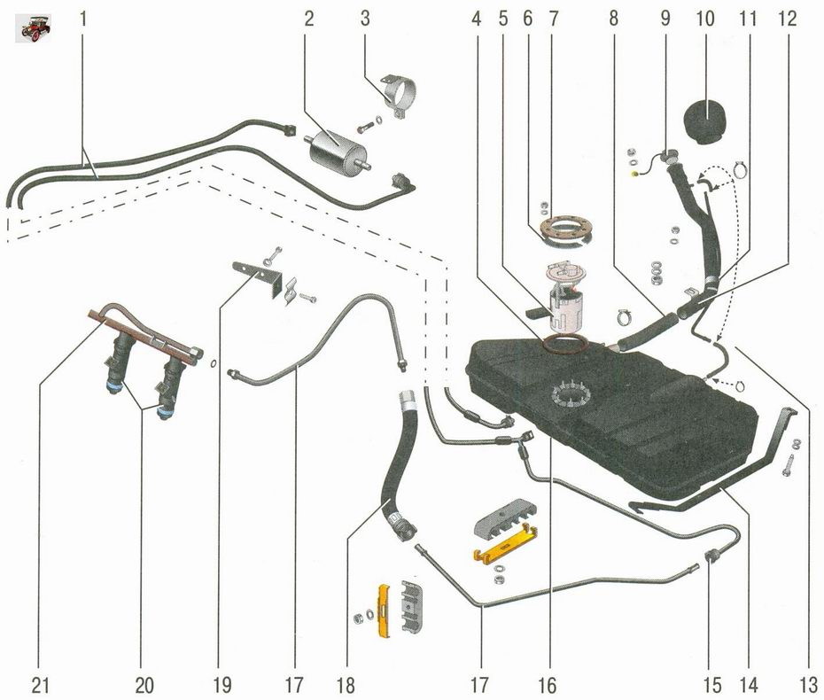 Схема топливной системы ваз калина