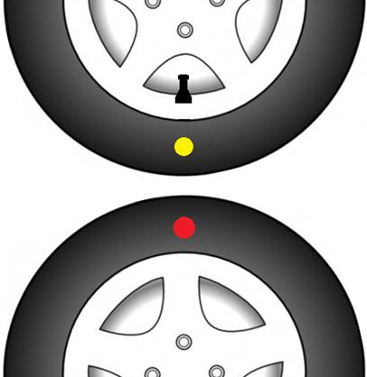 Что означает красная метка. Жёлтая и красная точка на шине. Красная точка на резине колеса. Красная и желтая точка на резине. Маркировка шин красный и желтый кружок.