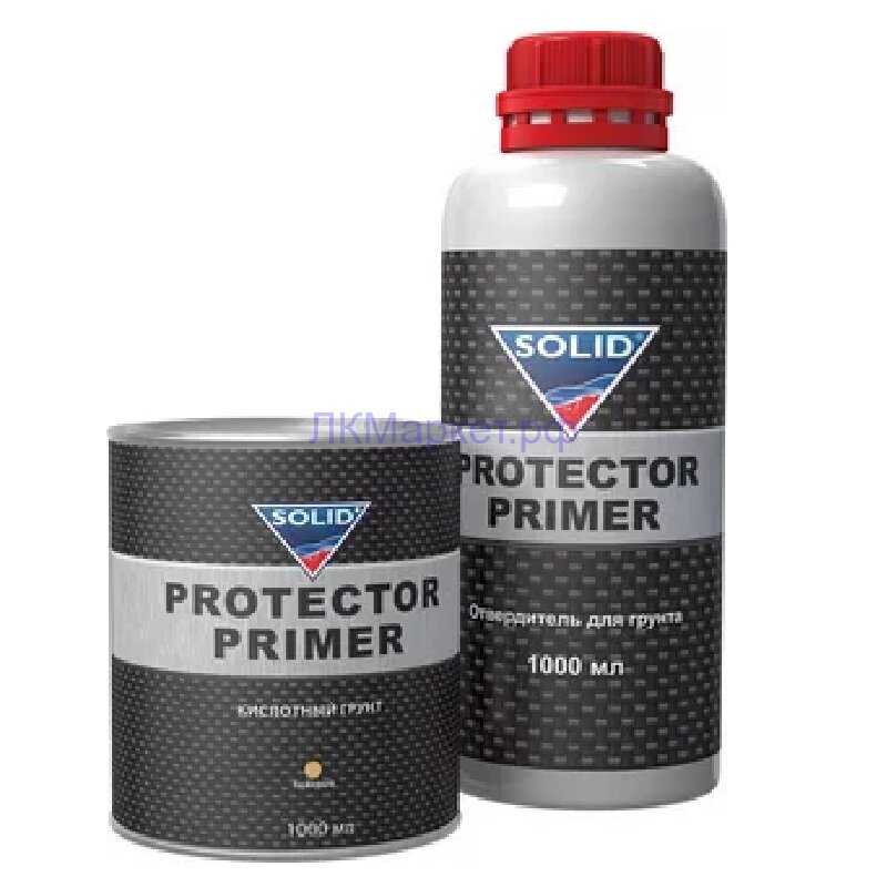 Праймер для авто. Solid Protector primer (1000мл) - кислотный грунт 1+1, цвет: бежевый (в комп с отв.1000мл. Solid Protector primer. Грунт Солид 3+1. P9021 грунт "Deton Special".