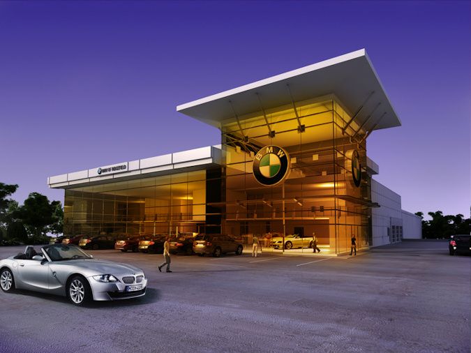 Машина в здании. BMW Showroom Exterior. Автосалон архитектура. Автосалон экстерьер. Необычные фасады автосалонов.