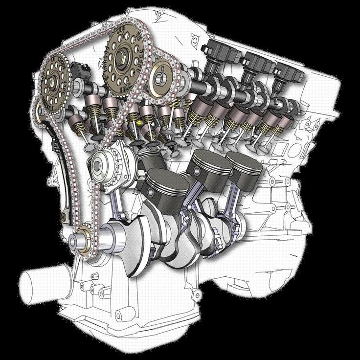 Двигатель картинка схема