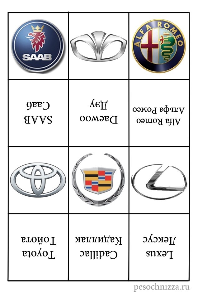 Марки машин и названия на русском языке