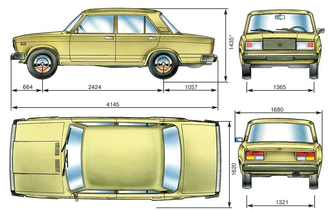 Схема габаритов ваз 2106
