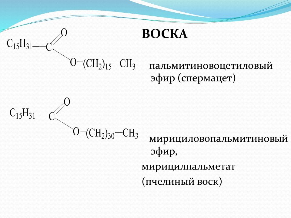 Липиды воска. Структурная формула воска. Структура воска биохимия. Воски строение. Строение воска липиды.