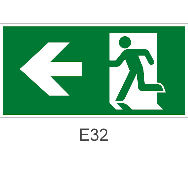 Направление путей эвакуации знаки