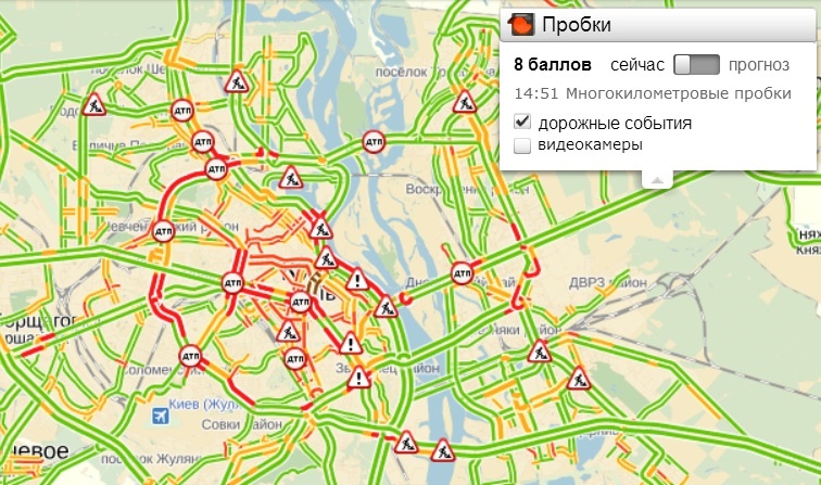 Пробки на дорогах владимирской области карта