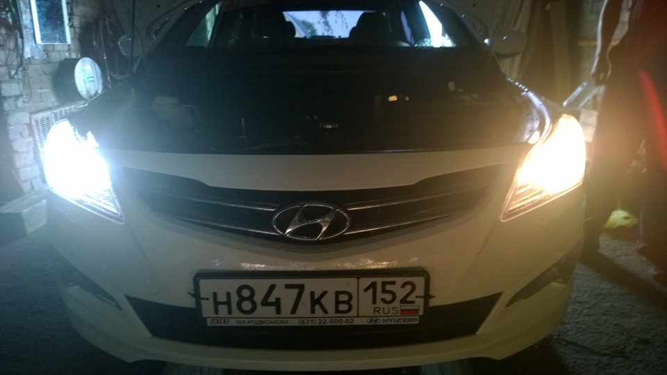 Ближний свет hyundai solaris