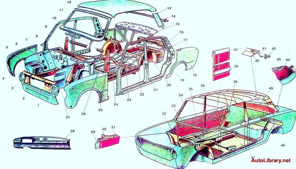 Ваз 2106 схема автомобиля