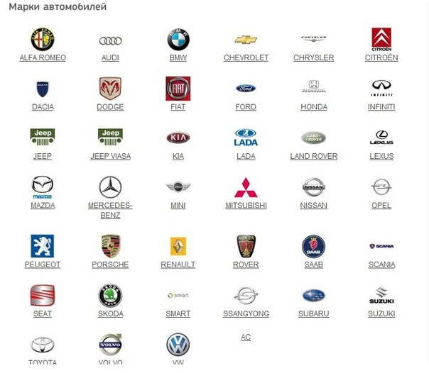 Логотип автомобилей с названиями фото на русском языке