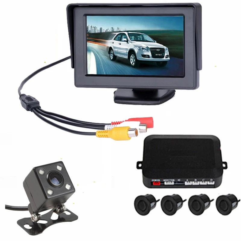 Камера с монитором для грузовика. TFT-LCD Monitor автомобильный камера заднего хода. Монитор 4,3 дюйма парктроник.