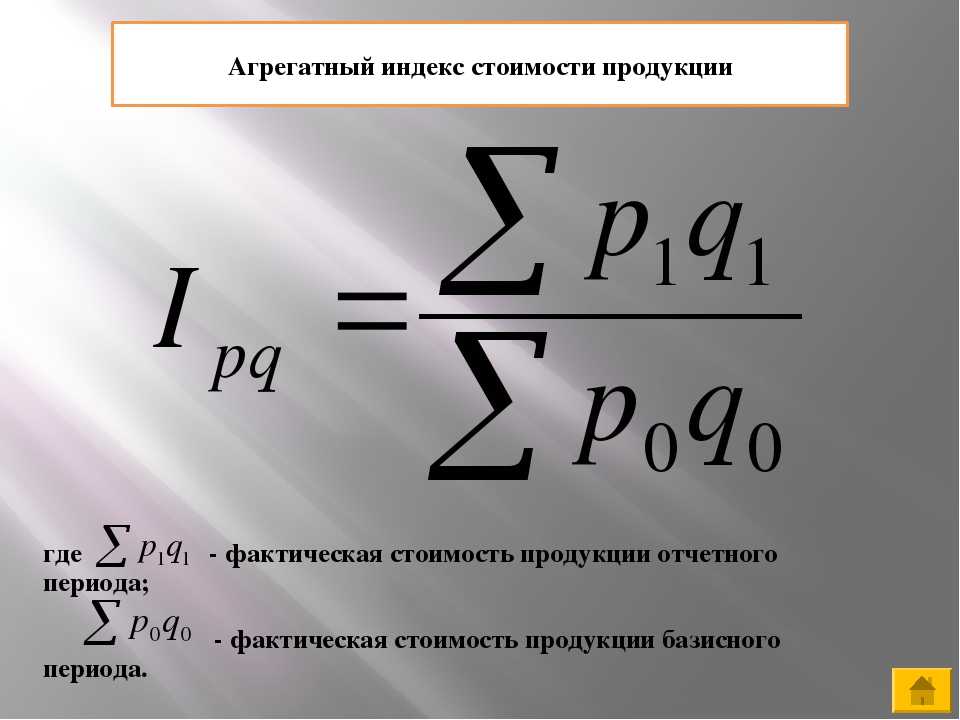 Определение индекса цен