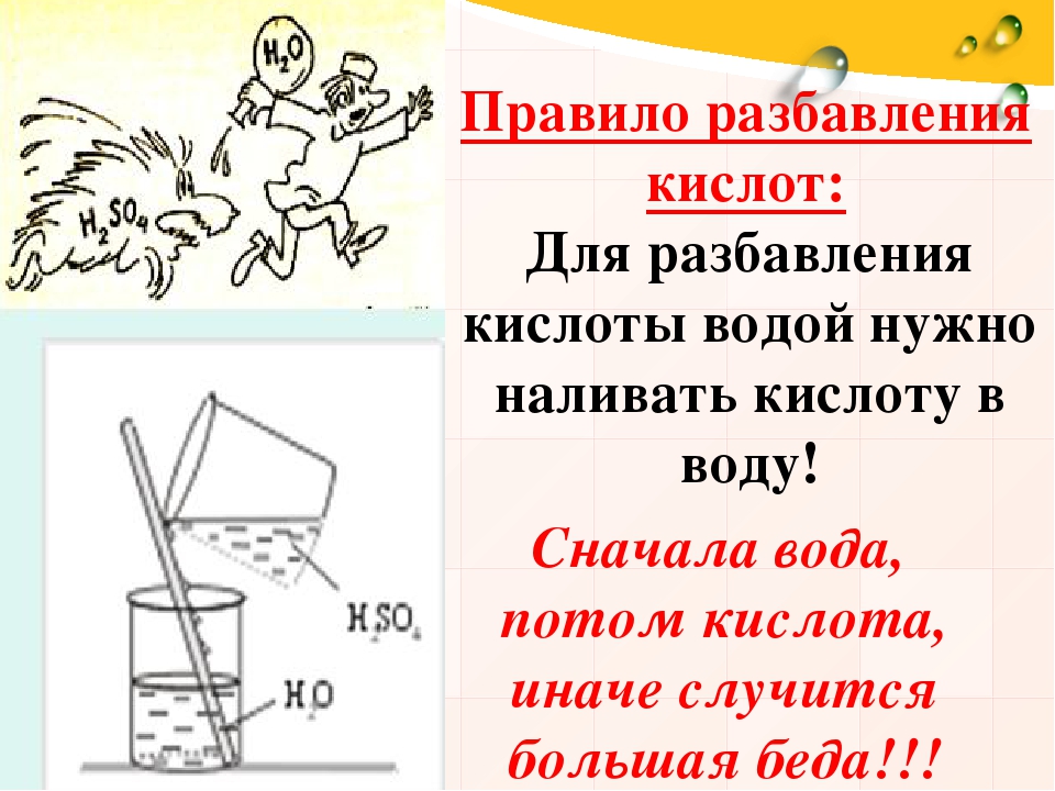 Правильная кислота. Правила разбавления кислоты водой. Правило разбавления серной кислоты водой. Правило разбавления серной кислоты. Правило разбавления концентрированной серной кислоты водой.