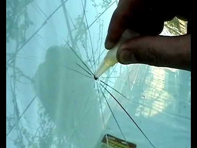 Как заделать трещину на стекле