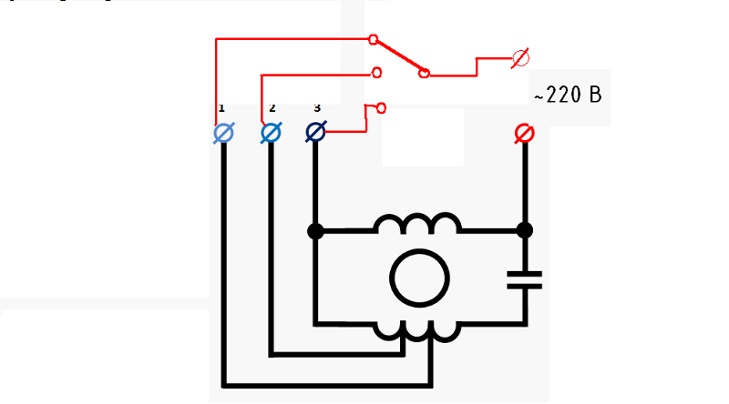 220 1 50. Схема трехскоростного однофазного электродвигателя. Схема включения двигателя кухонной вытяжки. Схема включения двигателя вытяжки. Схема подключения электродвигателя от вытяжки.