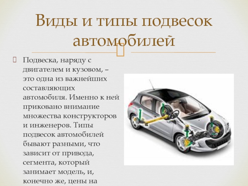 Составляющие автомобиля