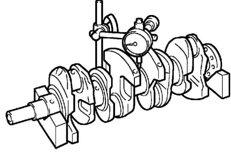 Установить коленчатый вал. Коленчатый вал ГАЗ 3302 схема. Балансировка коленчатого вала схема. Измерение биения коленчатого вала. Контроль биения шеек вала.