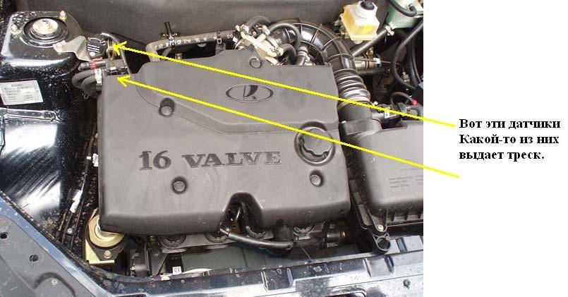 Лады приоры где находится. Датчики 126 двигателя Лада Приора. Датчики двигателя Лада Приора 16 клапанов. Датчики на моторе Приора 16 клапанов. Датчики двигателя ВАЗ Приора 16 клапанов.