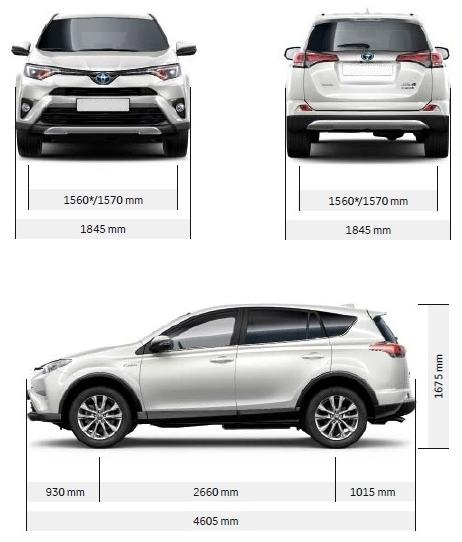 Toyota rav4 характеристики. Габариты Тойота рав 4 2018 года.