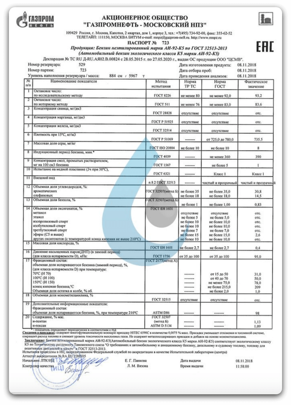 Вес бензина. Паспорт качества бензина АИ-92. Паспорт качества бензина АИ-95. Топливо дизельное (летнее) Антипинский НПЗ паспорт. ГОСТ 32513-2013 бензин автомобильный АИ-92.
